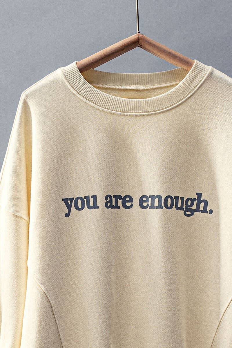 You are Enough Graphic Crewneck Sweater
