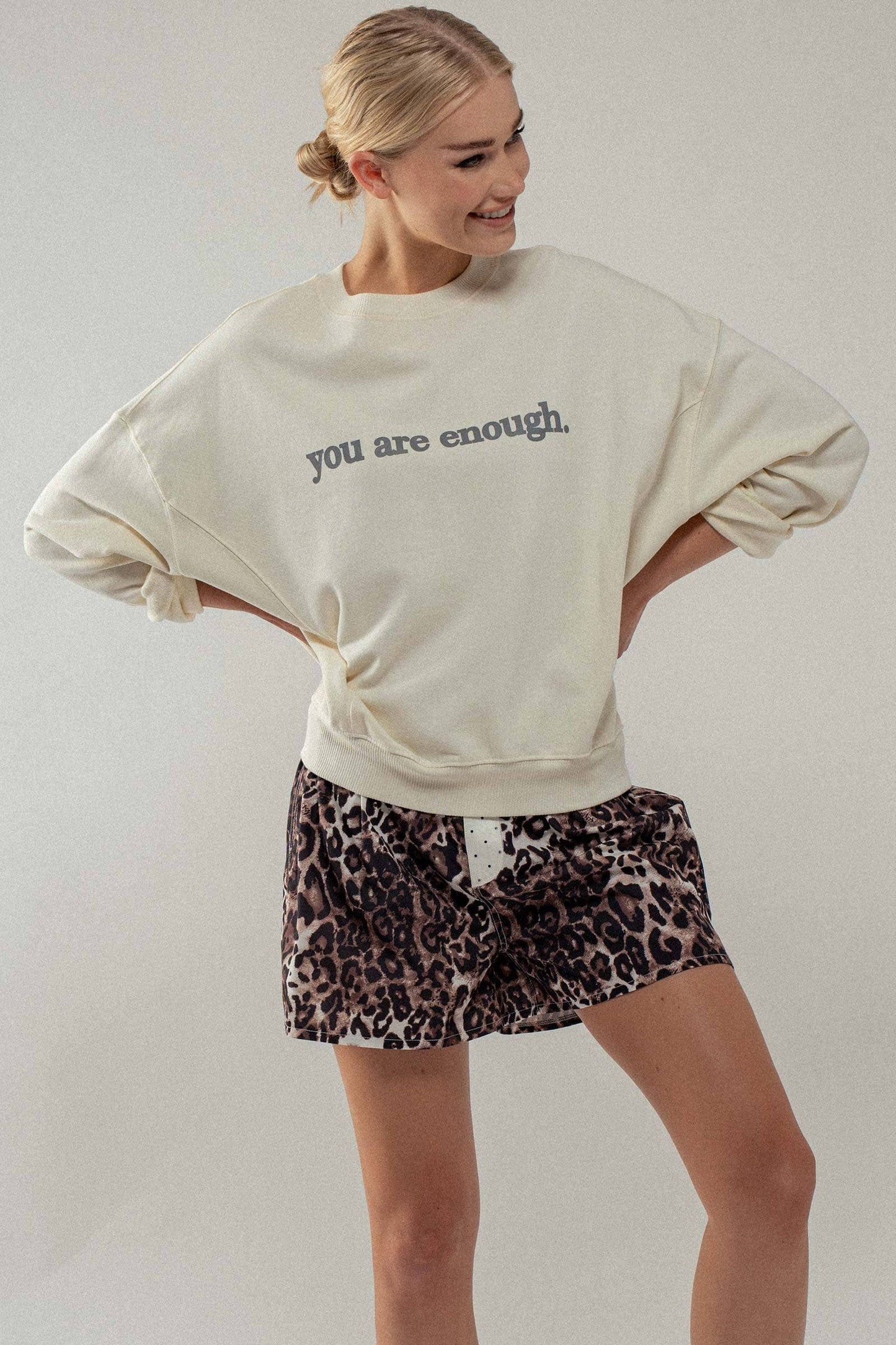 You are Enough Graphic Crewneck Sweater