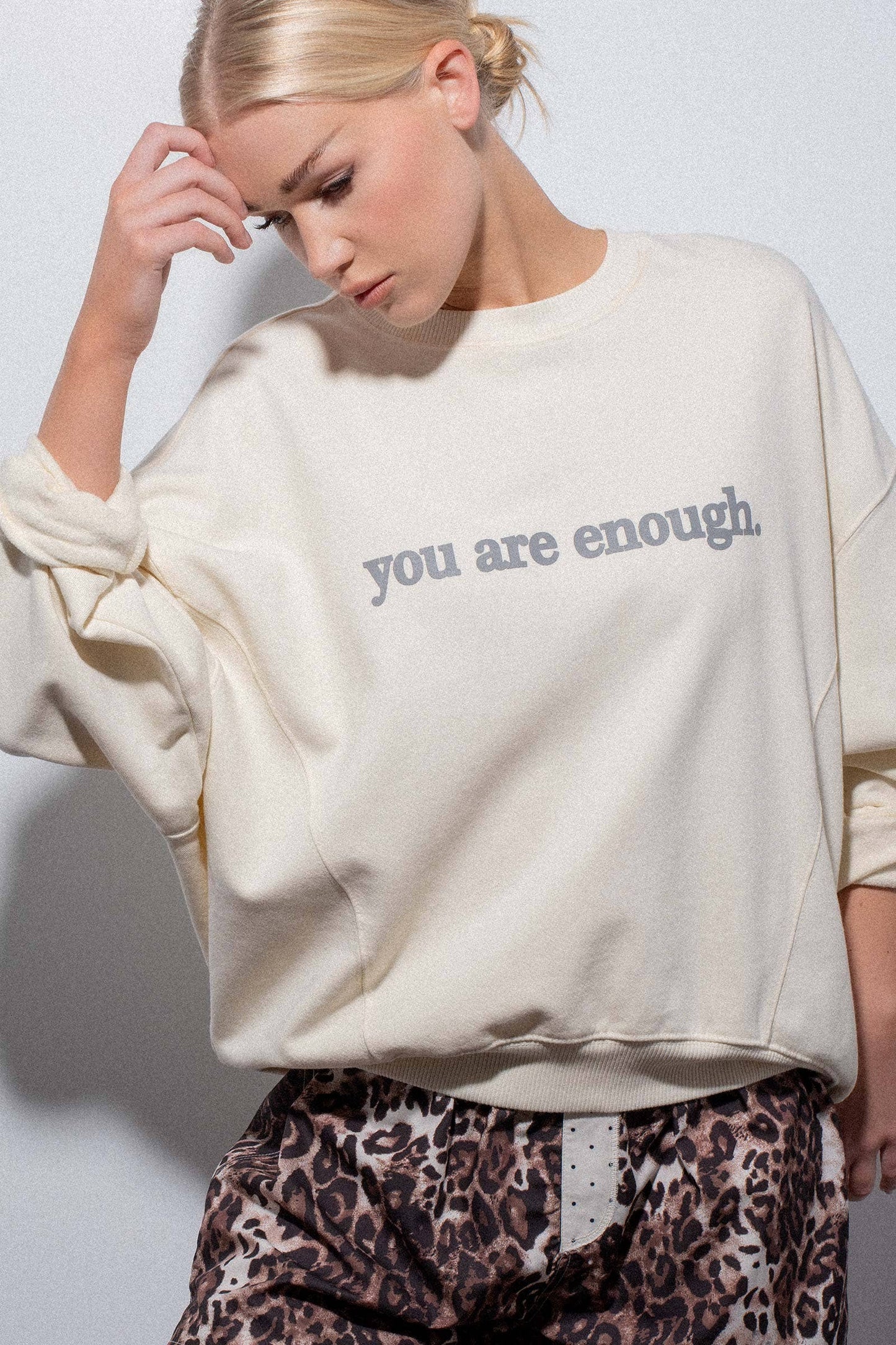 You are Enough Graphic Crewneck Sweater