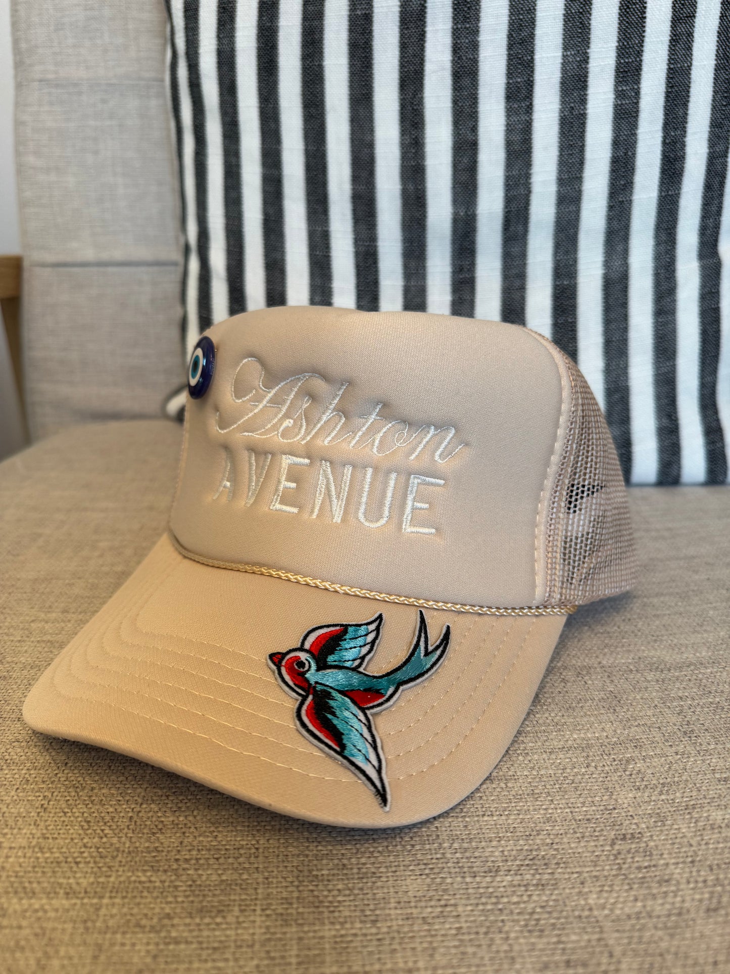 Red/Blue Swallow Patch Trucker