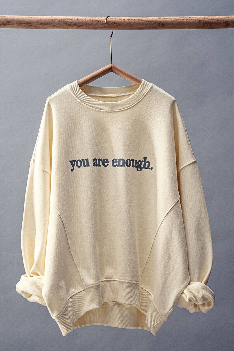 You are Enough Graphic Crewneck Sweater
