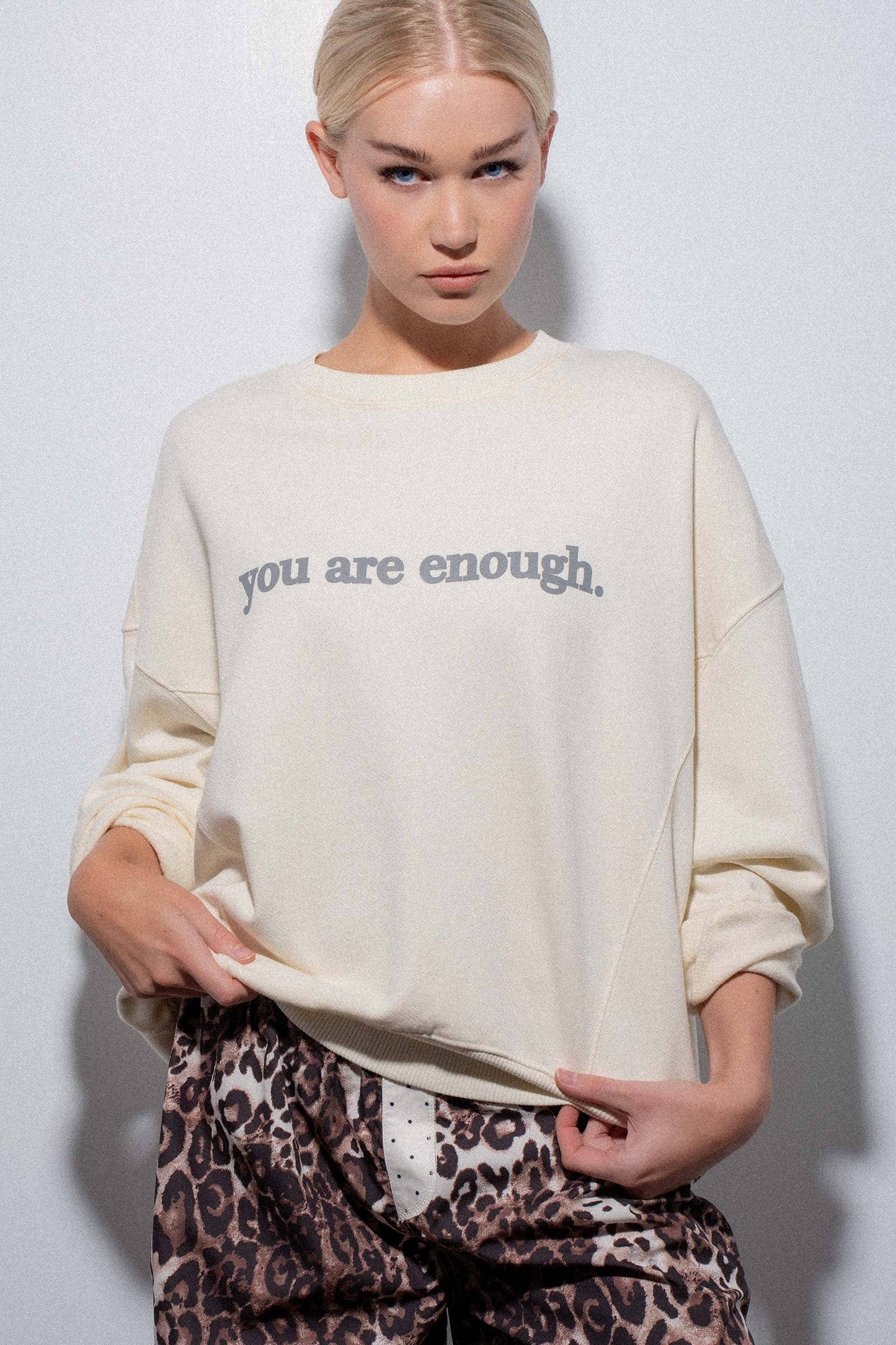 You are Enough Graphic Crewneck Sweater
