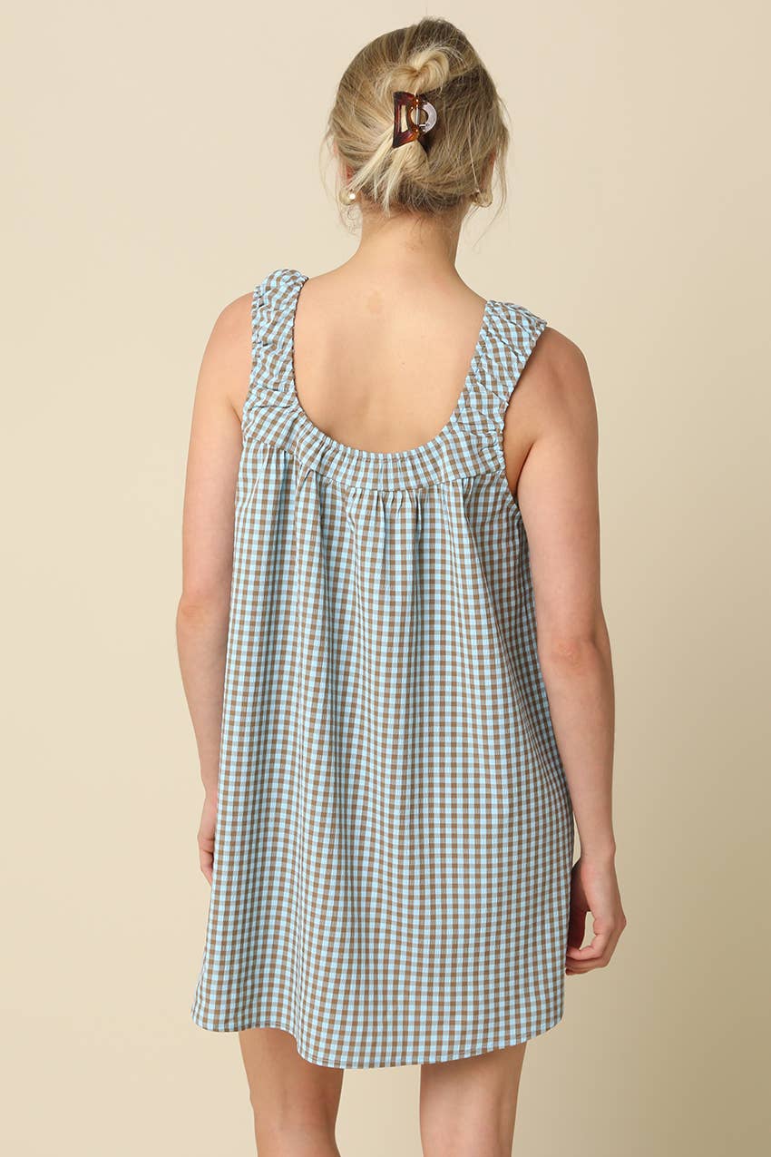 Randy Gingham Swing Mini Dress