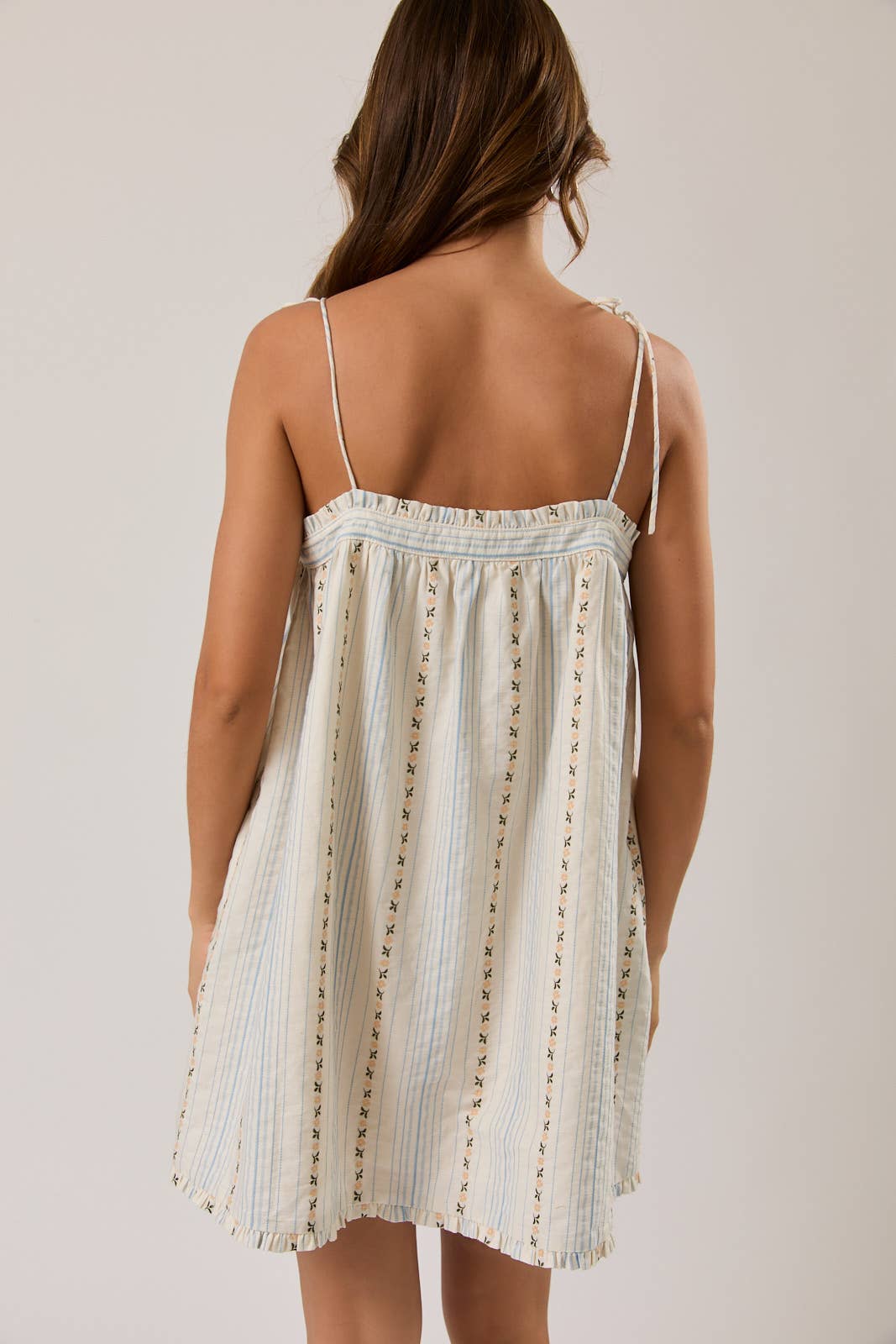 Shoulder Tie Mini Dress