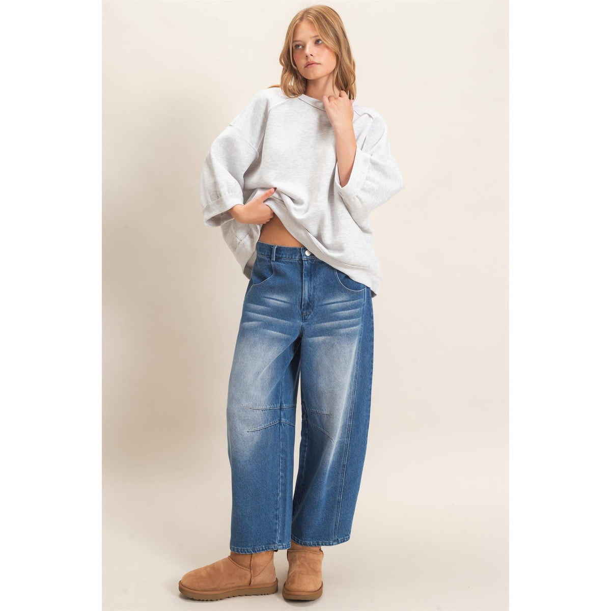 Raglan Sleeve Oversized Sweatshirt