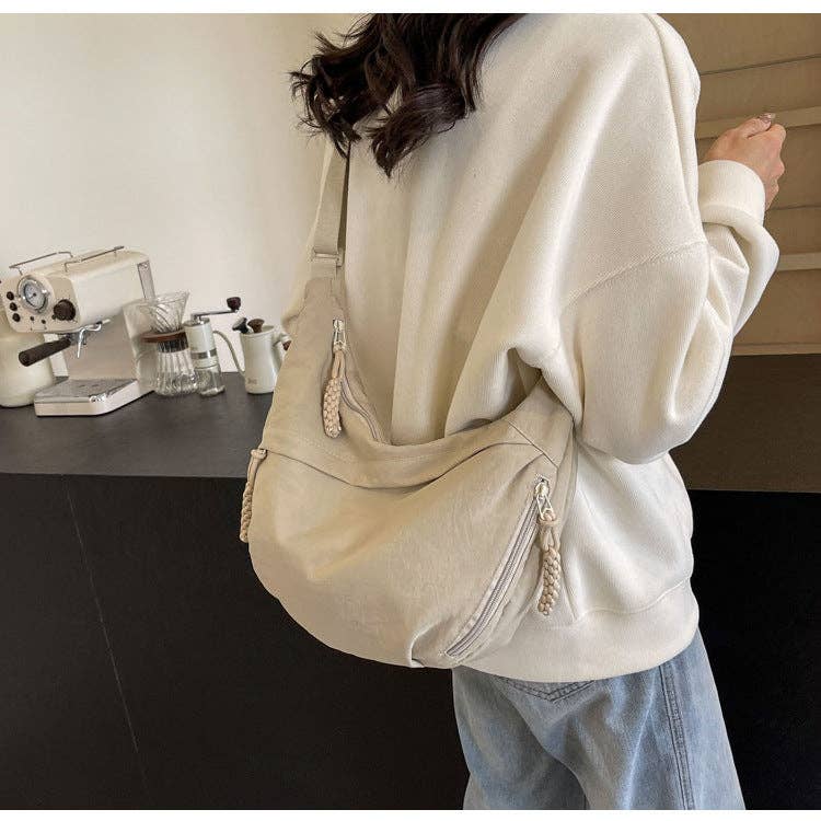 Crossbody Moon Sling Bag Casual Nylon Shoulder Purse