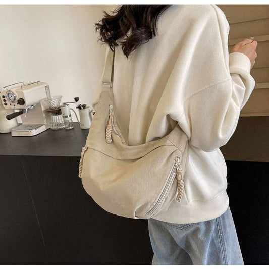 Crossbody Moon Sling Bag Casual Nylon Shoulder Purse