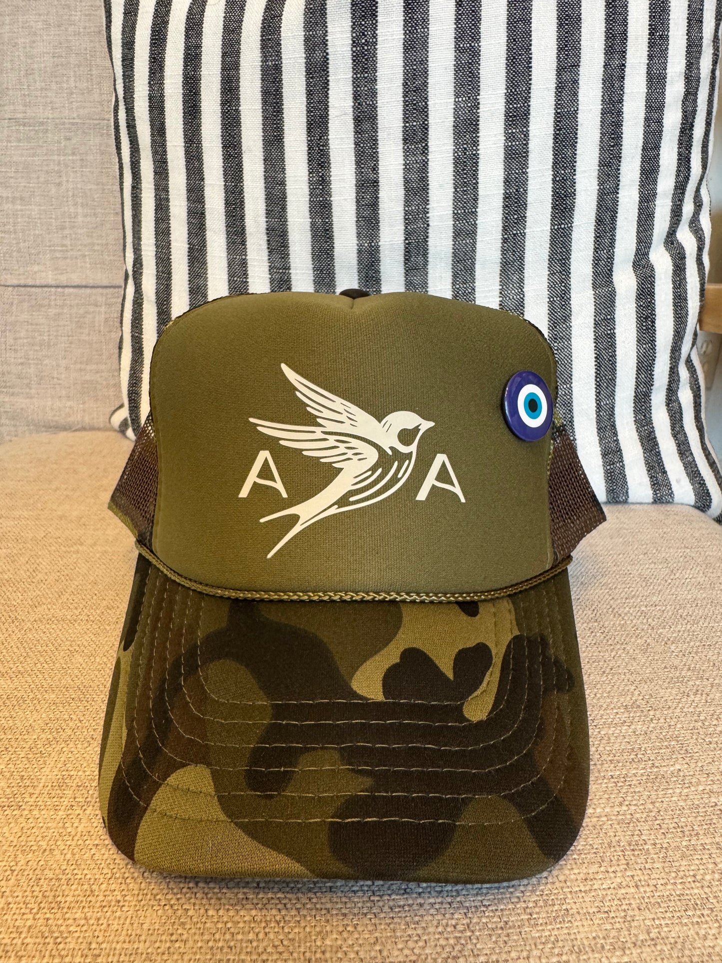 AA Camo Evil Eye Trucker