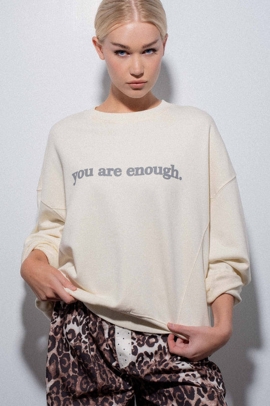 You are Enough Graphic Crewneck Sweater