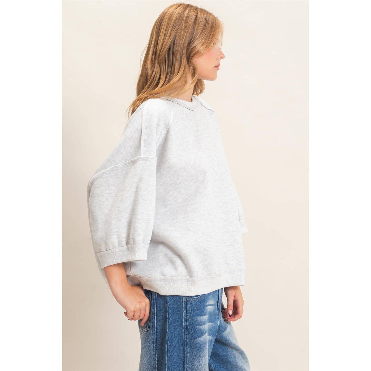 Raglan Sleeve Oversized Sweatshirt