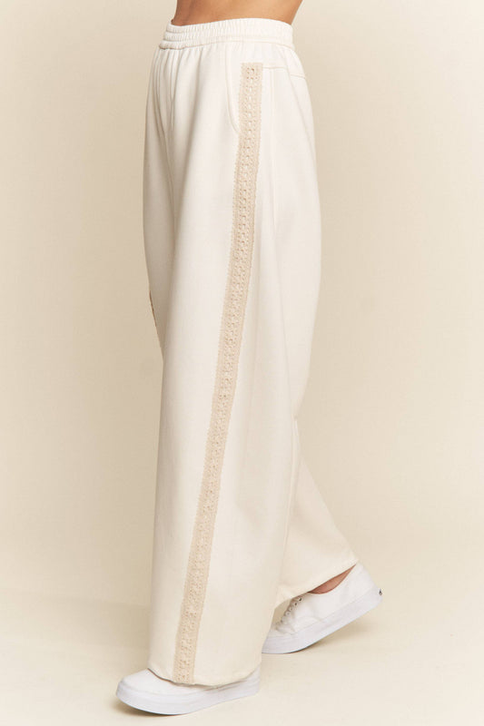 Crochet Trim Loose Fit Barrel Sweatpants *SHIPS 11/25*