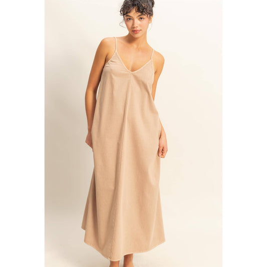 V-Neck Loose Maxi Dress