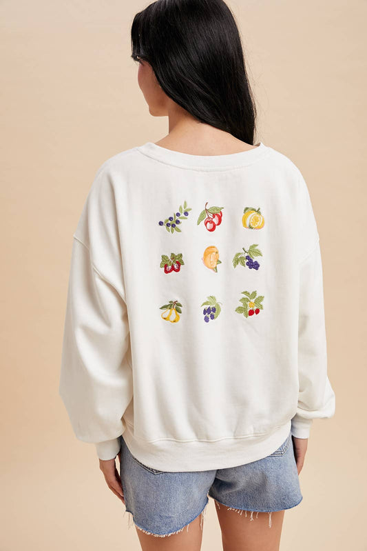 Whimsical Fruit Pullover