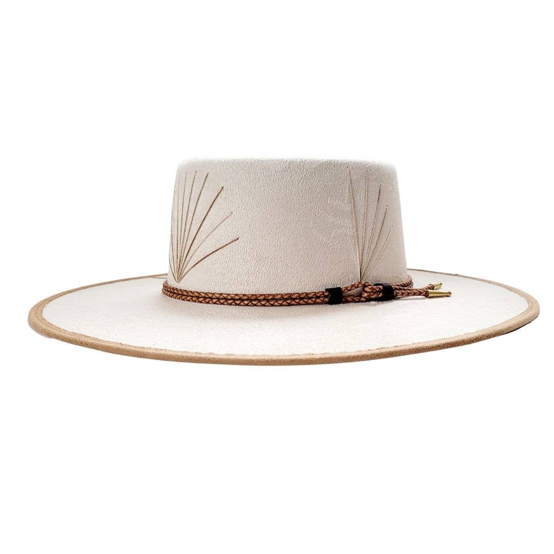 BRENNAN Women's Telescope Crown Beige and Camel Hat